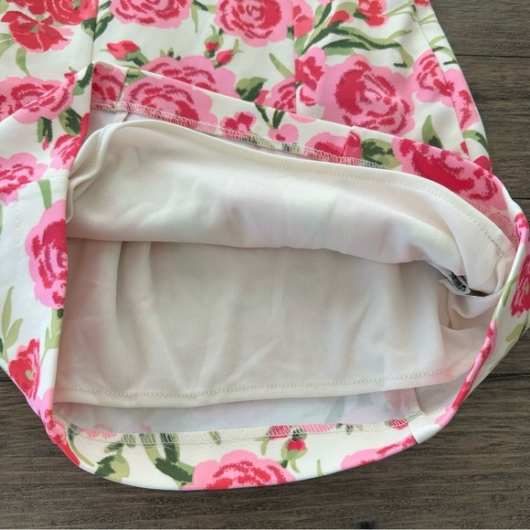 Zara XS Rose Floral Print Mini Dress Smocked Back Spring Easter Wedding Party - Picture 11 of 14